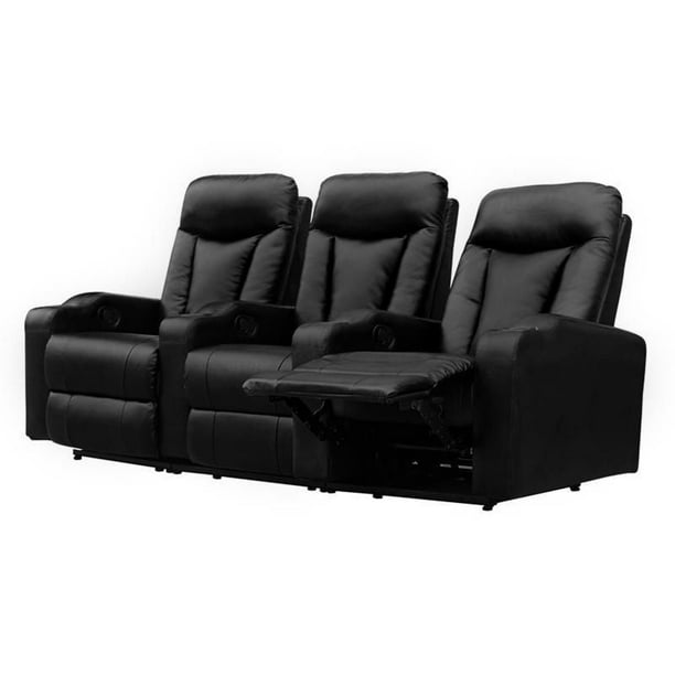 Garniture cuir et sièges avant entièrement en plastique noir de