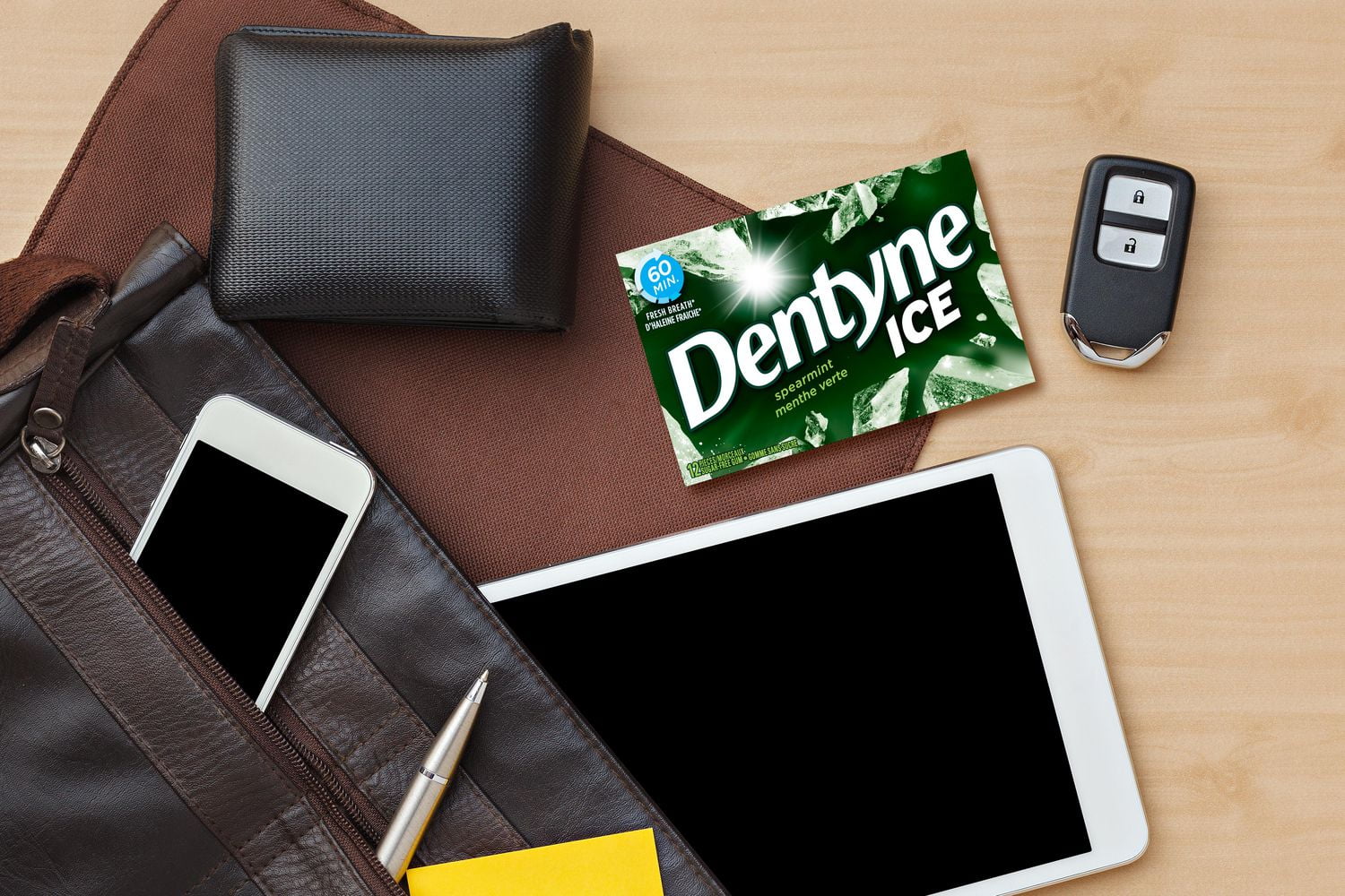 Dentyne Ice, Spearmint Sugarfree Gum Pack, 12 Pieces, Dentyne Ice Spearmint: Fresh breath, 60 mins!