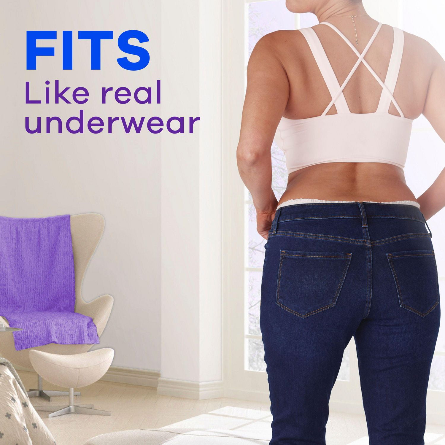 Always Discreet Adult Incontinence Underwear for Women and Postpartum Underwear, L, Up to 100% Bladder Leak Protection