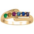 thumbnail image 1 of 14 K Gold Traditional Family Ring with Synthetic Stones, 1 of 2