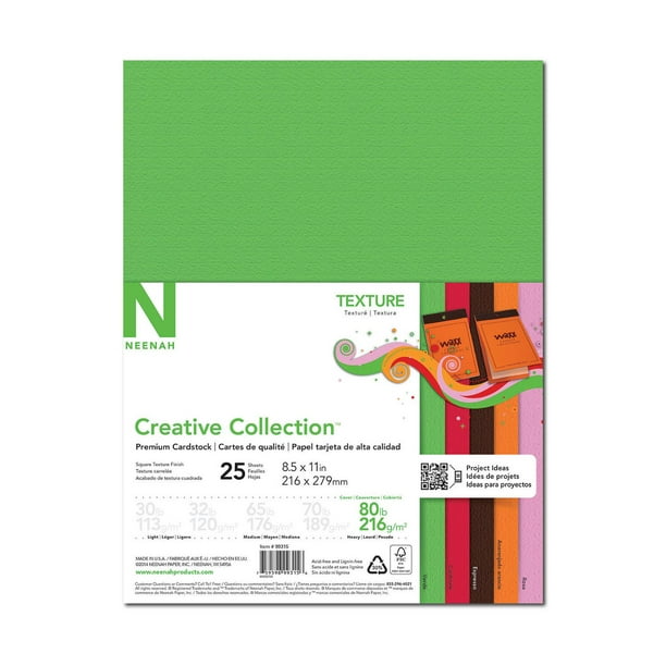 Papier cartonné texturé de qualité de Creative Collection, 25 feuilles
