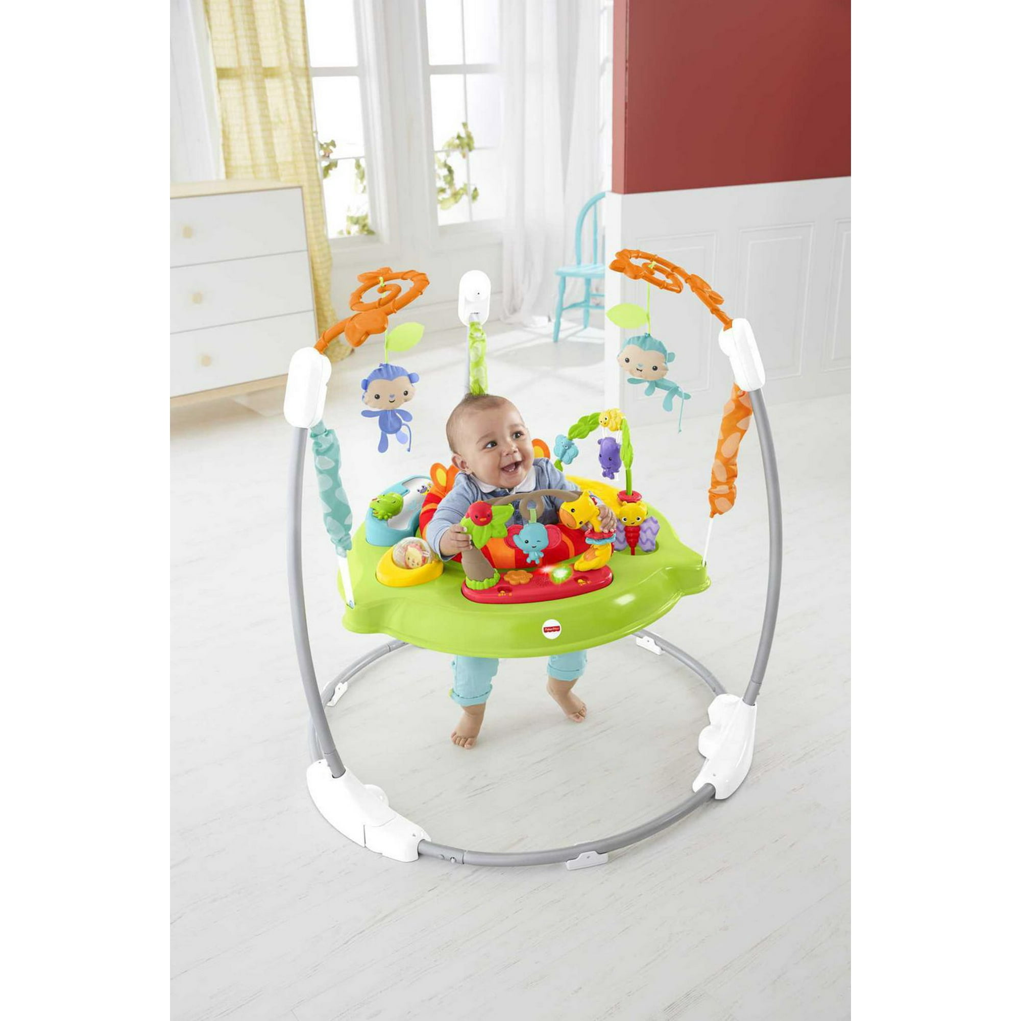 Fisher-price Jumping Jungle Jumperoo Baby Jumper With Lights And