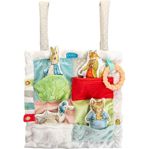 Kids Preferred Beatrix Potter Peter Rabbit Peek-a-Boo On The Go Blanky, Activity Lovey Security Blanket for Babies