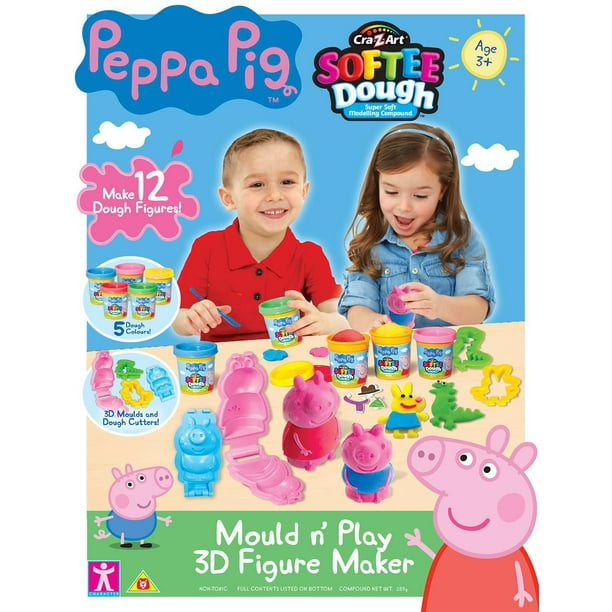 Moules de personnages en 3D Modelez et jouez Peppa Pig de Softee Dough