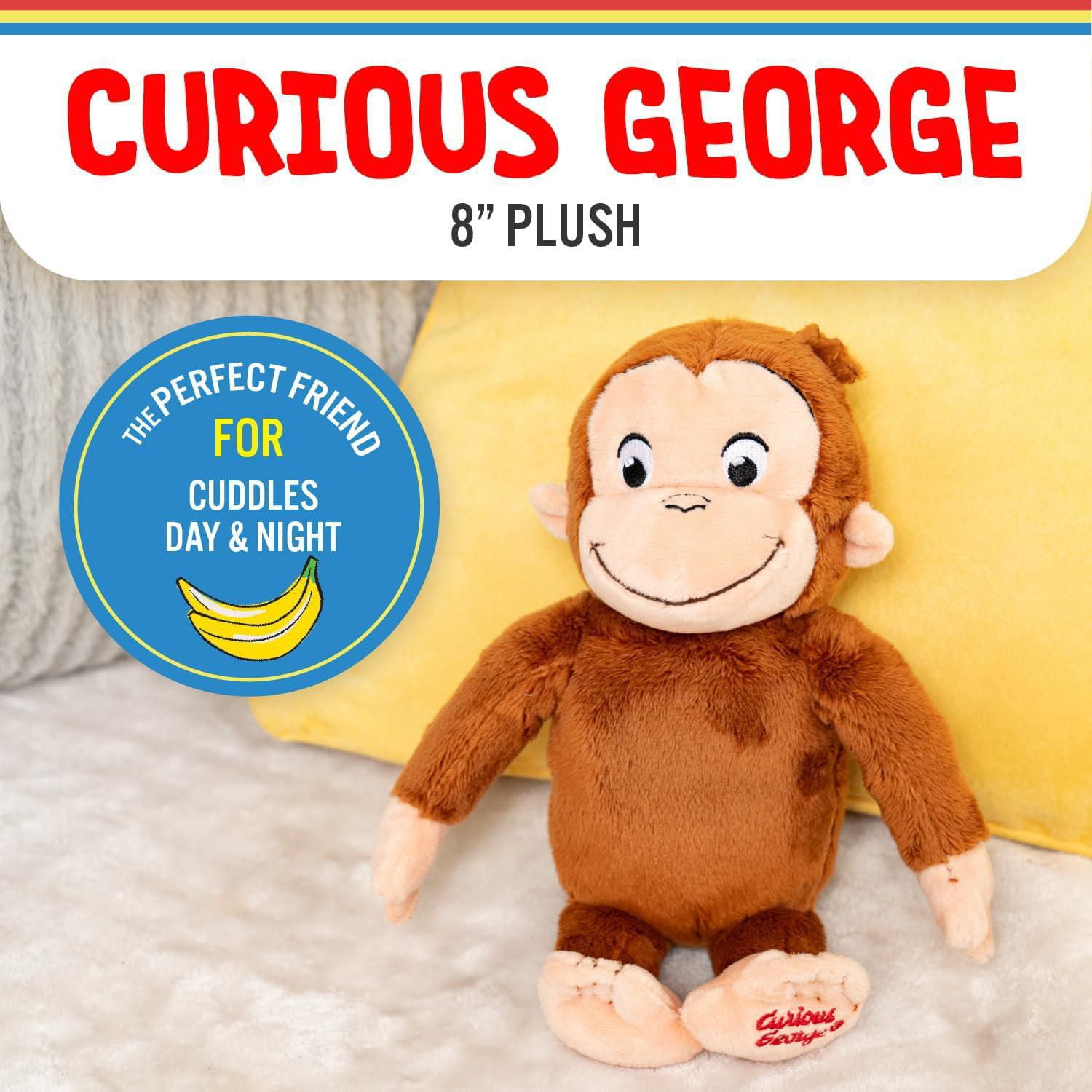 Kids Preferred Curious George Monkey Stuffed Animal Plush Toys Soft Cutest Cuddle Plushie Gifts for Baby and Toddler Boys and Girls 8 Inches Walmart