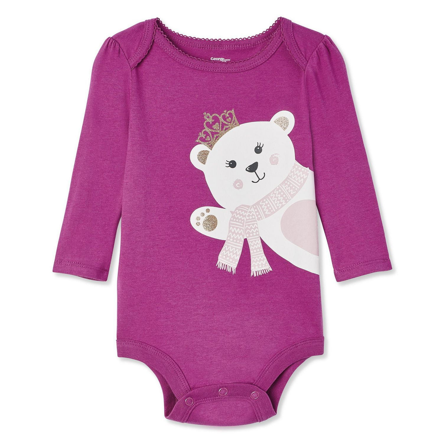 Baby Girls' Printed Long Sleeve Bodysuit Walmart Canada