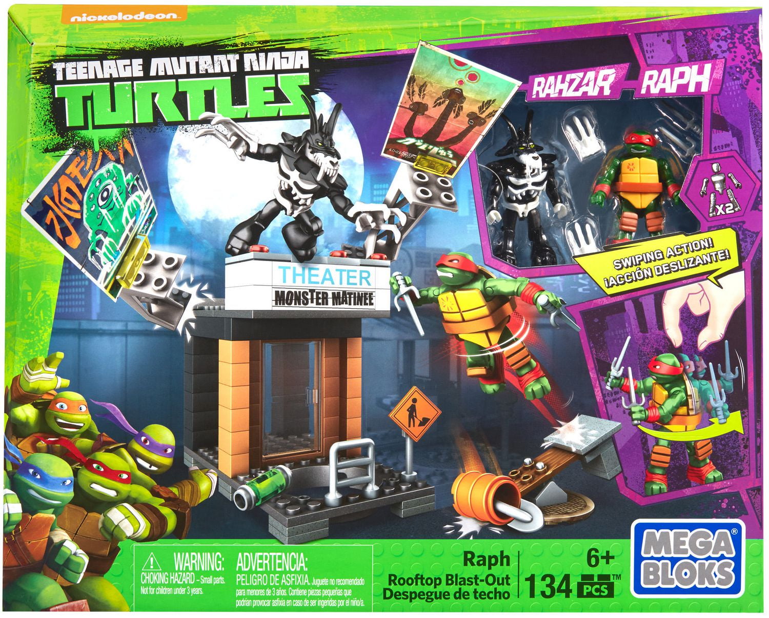 MEGA BLOKS Teenage Mutant Ninja Turtles - Raph - Rooftop Blast-Out ...