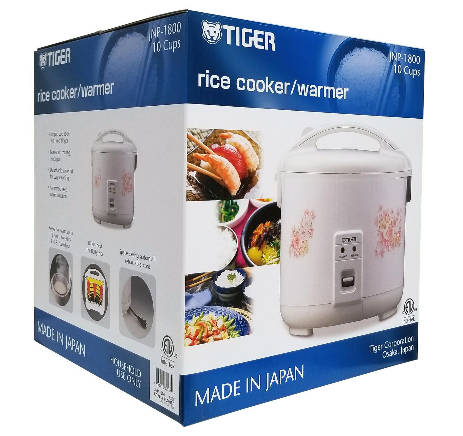 Tiger JNP-1800P Rice Cooker 10 Cups 220V Pink