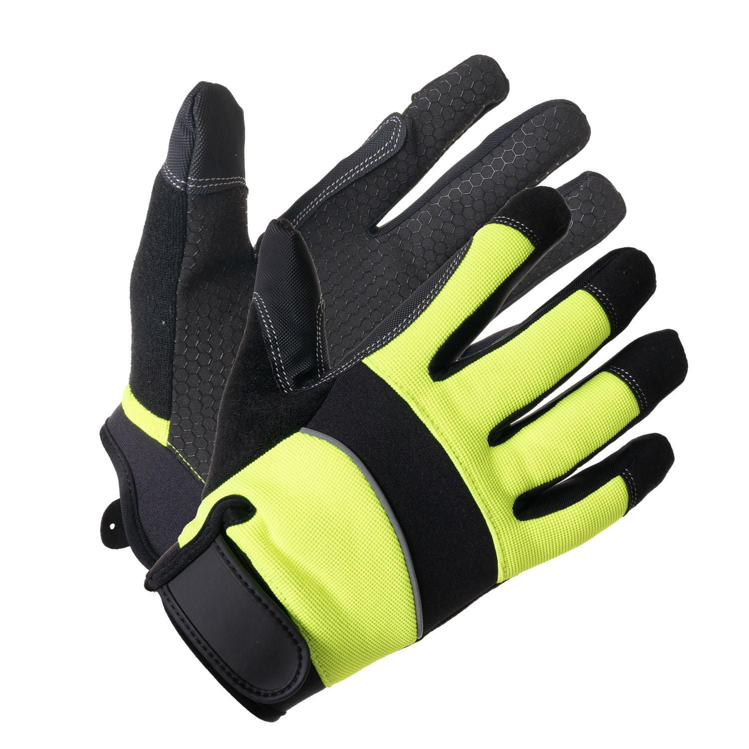 Workload Hi Vis Mechanic's Sticky Glove, Size M-XL