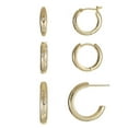 thumbnail image 1 of Luxury Designs Gold Plated Starburst Hoop Earring Set, 1 of 1