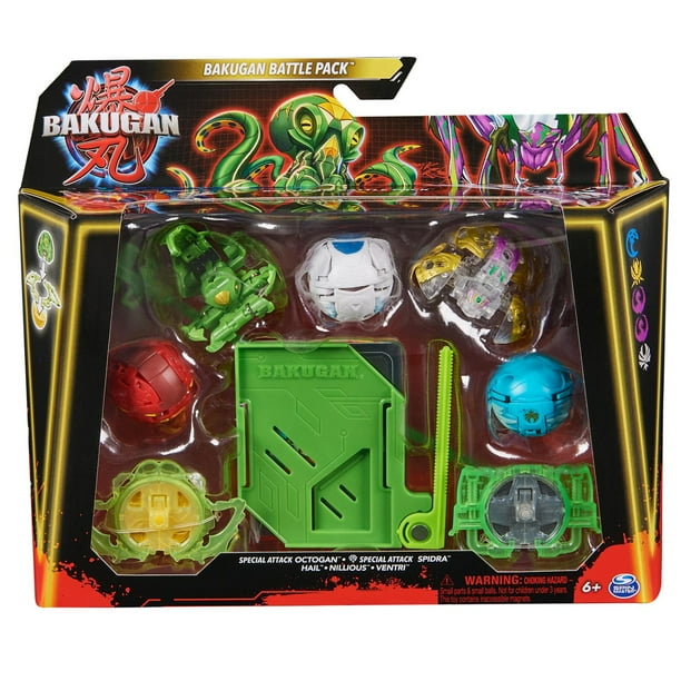 Bakugan Battle 5-Pack, Special Attack Nillious, Mantid, Bruiser, Octogan,  Trox, figurines articulées personnalisables qui tournent, jouets pour  garçons et filles à partir de 6 ans 