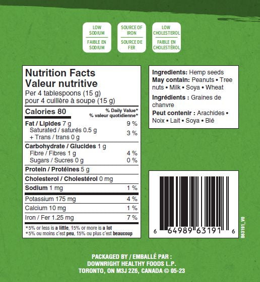 Graines de Chanvre Décortiquées Cœur de Chanvre