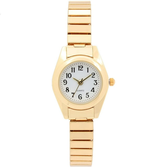 Montre bracelet femme dorée à quartz,