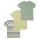 Paq. de 3 t-shirts à rayures et à couleur unie George British Design pour garçons – image 2 sur 3