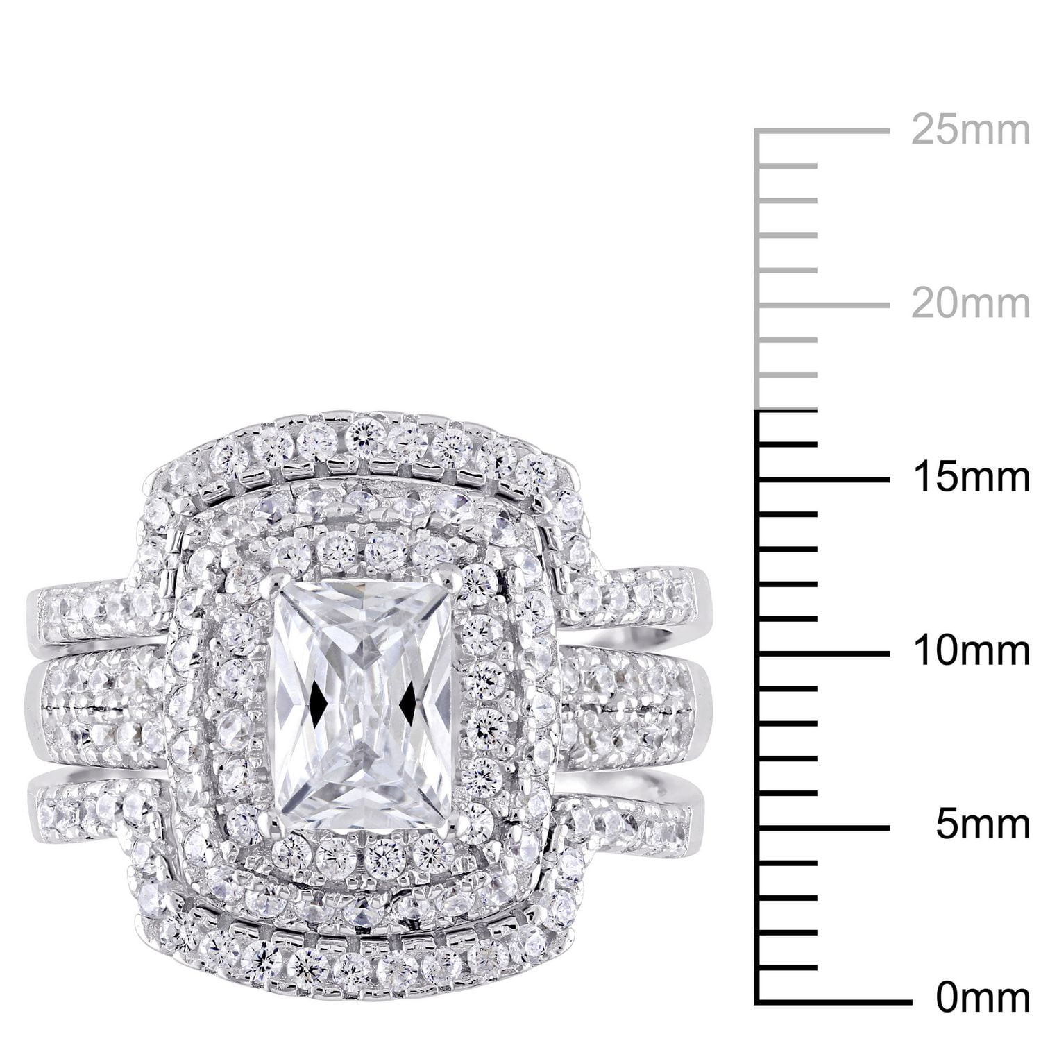 Miabella 4.12 ct Cubic zirconia Sterling Silver Bridal Set
