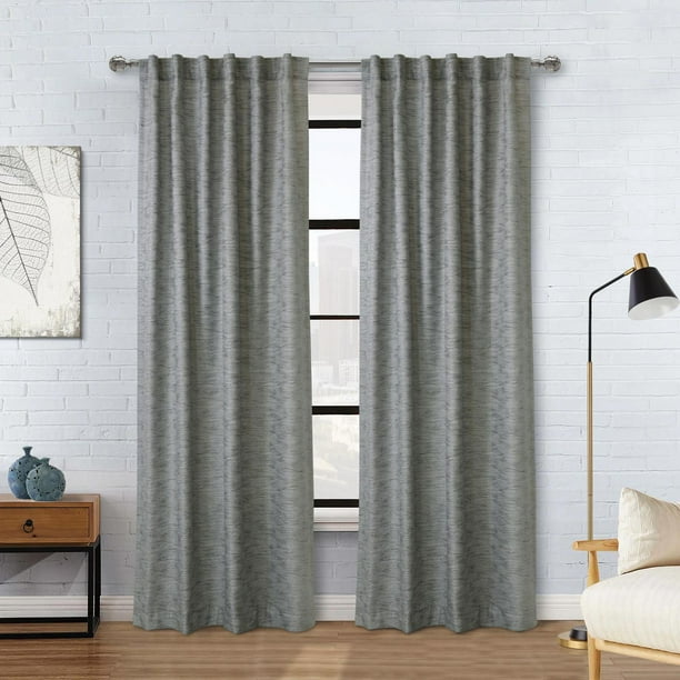 Loft Living Oshawa Light Filtering Dual Header Single Curtain Panel 52 ...