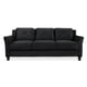 Lifestyle Solutions Taryn Black 3 Seat Ready to Assemble Sofa – image 1 sur 4