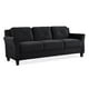 Lifestyle Solutions Taryn Black 3 Seat Ready to Assemble Sofa – image 3 sur 4