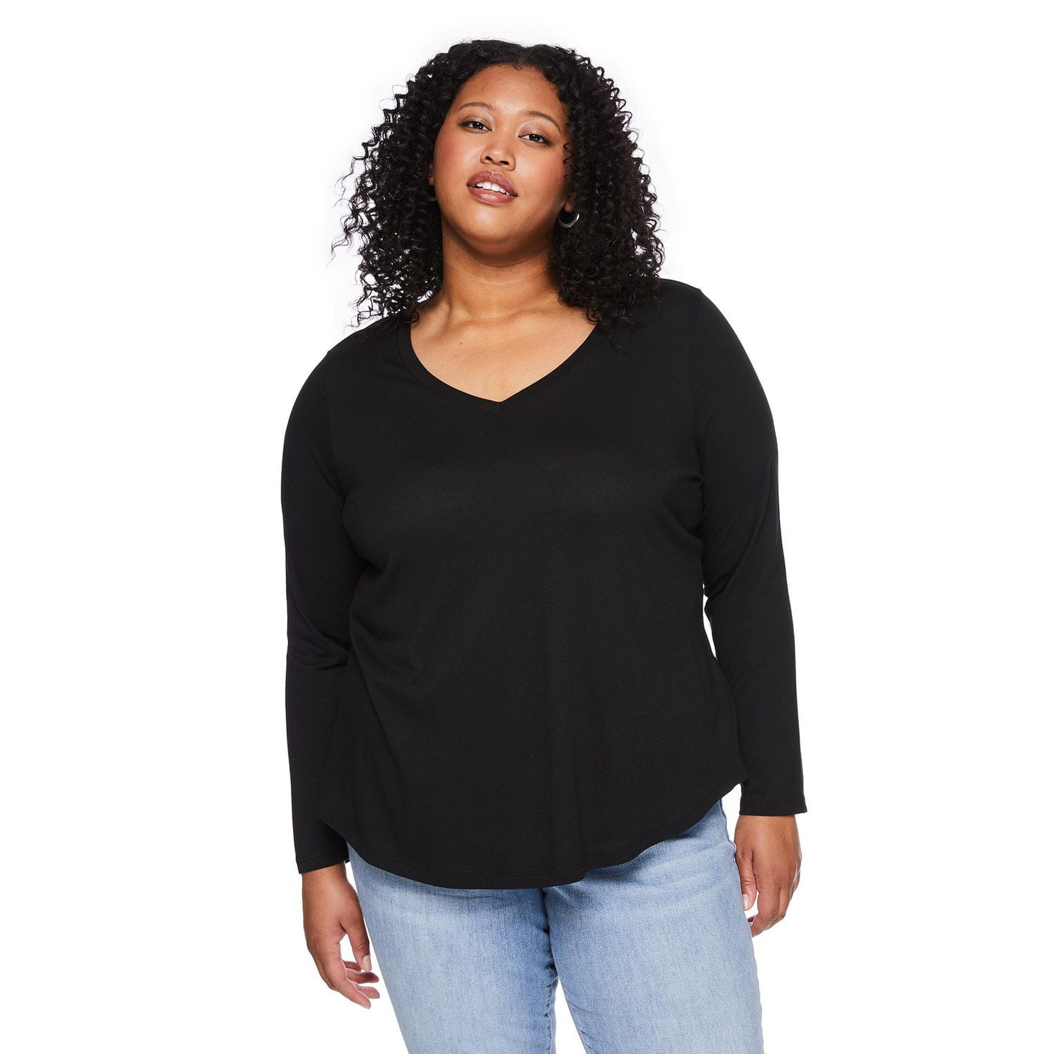 George Women's Plus V-Neckline Tee, Sizes 1X-4X