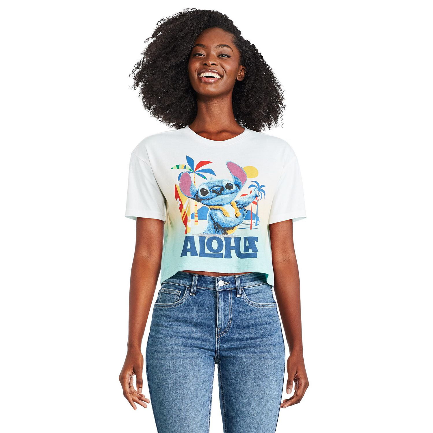 Disney Women's Stitch Boxy Tee