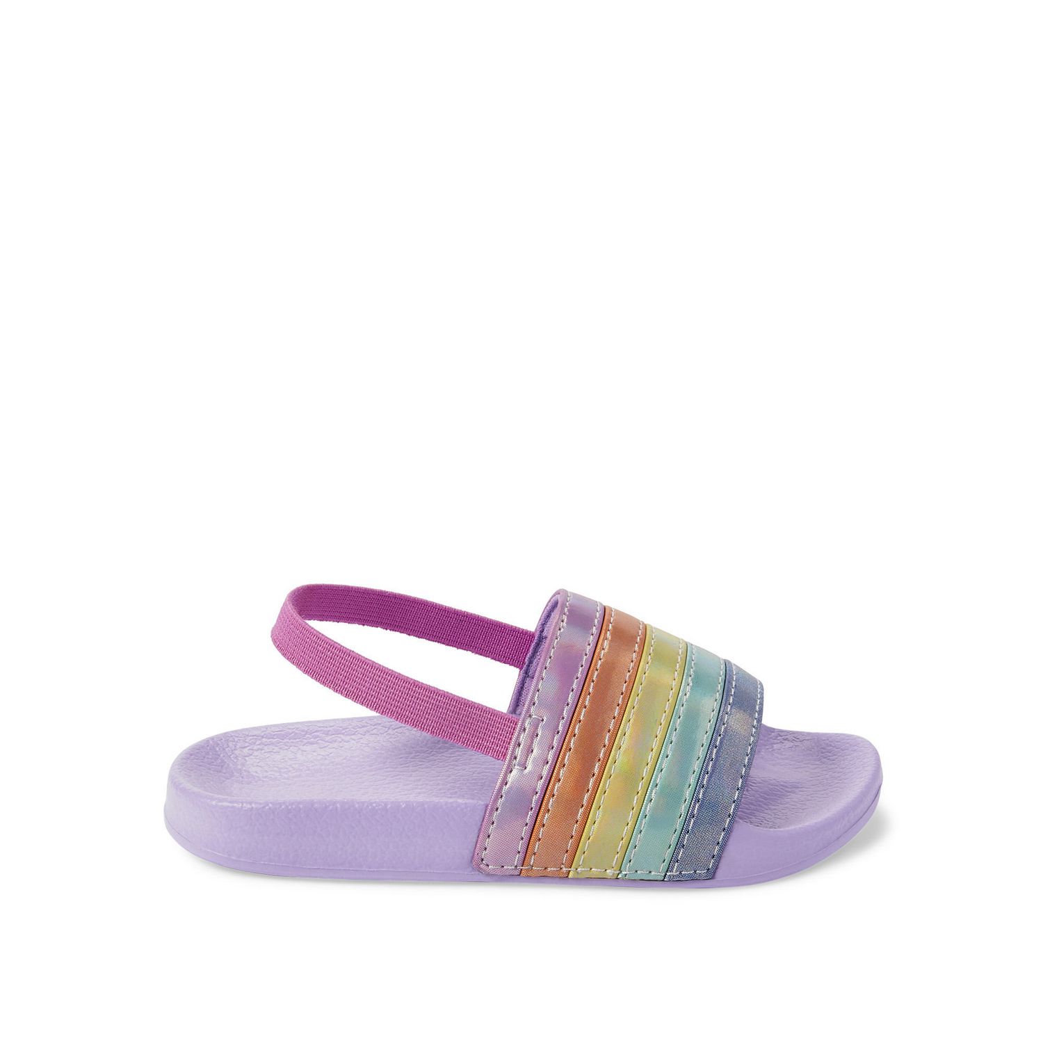 holographic rainbow sandals