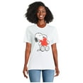 thumbnail image 1 of Peanuts Women's Snoopy Boyfriend Fit Tee, 1 of 3