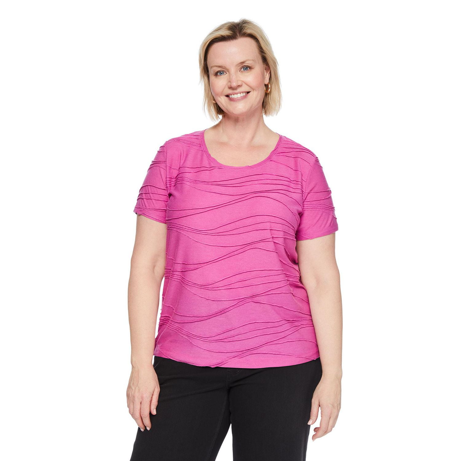 Iyla Women's Plus Ripple Tee, Sizes 1X-4X