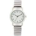 thumbnail image 2 of Women’s Silver-Tone Quartz Watch with Large White Dial and Expansion Band, 2 of 2