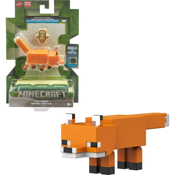 Minecraft peluche Renard 20 cm, jouet à collectionner pour fans du