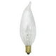 Ampoule incandescente CA10 en verre transparent avec une pointe en forme de flamme de 25W par Globe Electric, à base de candélabre E12, paquet de 6, 06078 – image 1 sur 2