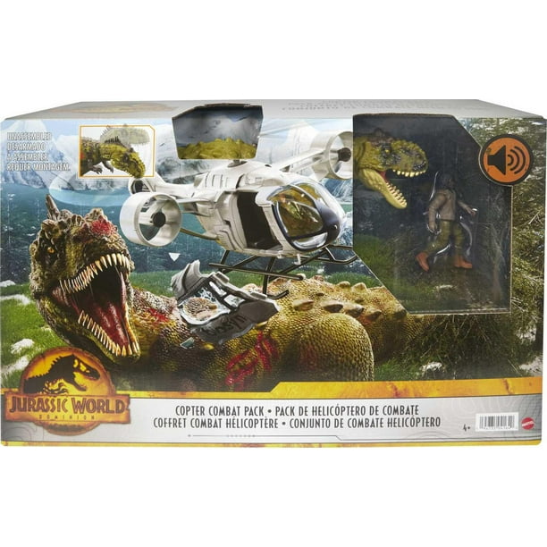 Jurassic World HBT63 - Mini arène de combat et jeu avec 6 figurines  dinosaures, 2 lance-disques, aire de jeu à plusieurs niveaux - Jouet  dinosaure à partir de 4 ans : : Jouets