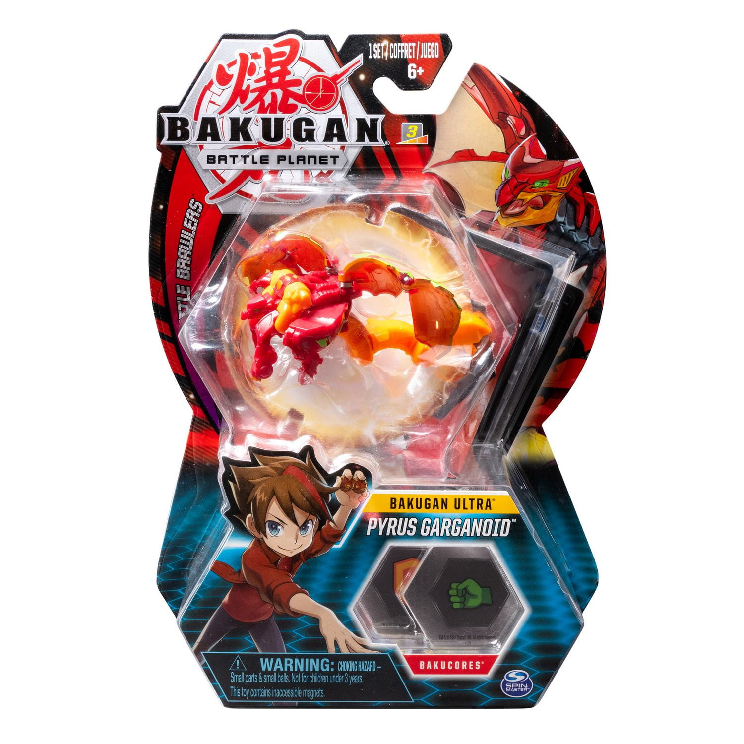 Spin Master Bakugan Ultra - Bakugan Pyrus Cyndeous, Figura Trasformabile 7,6 Cm