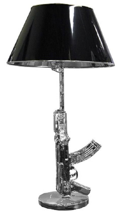 MEDIUM GUN TABLE LAMP IN SILVER Walmart Canada