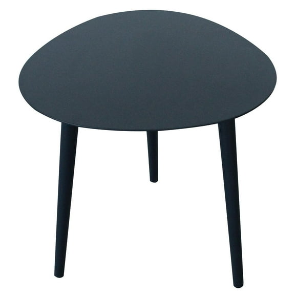 Table d'appoint de patio Istanbul en aluminium, finition noire