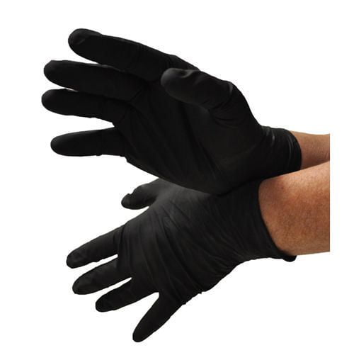 Large black online latex gloves