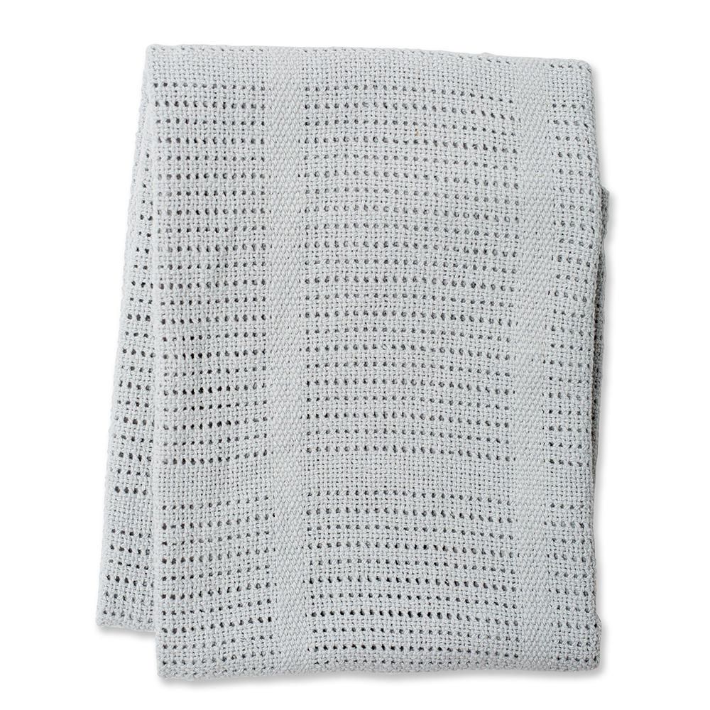 Lulujo - Couverture cellulaire en coton tricoté pour bébé