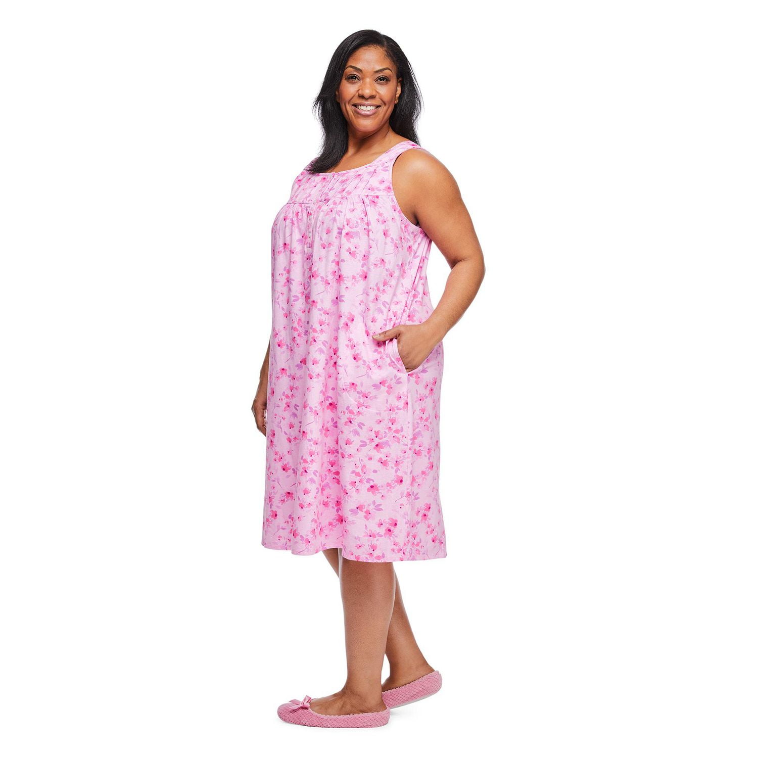 Chemise de nuit sans manches Iyla Plus pour femmes