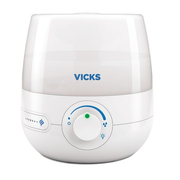 Humidificateur ultrasonique 3-en-1 à vapeur froide, sans filtre + diffuseur + veilleuse NaturalCare VUL530C Vicks