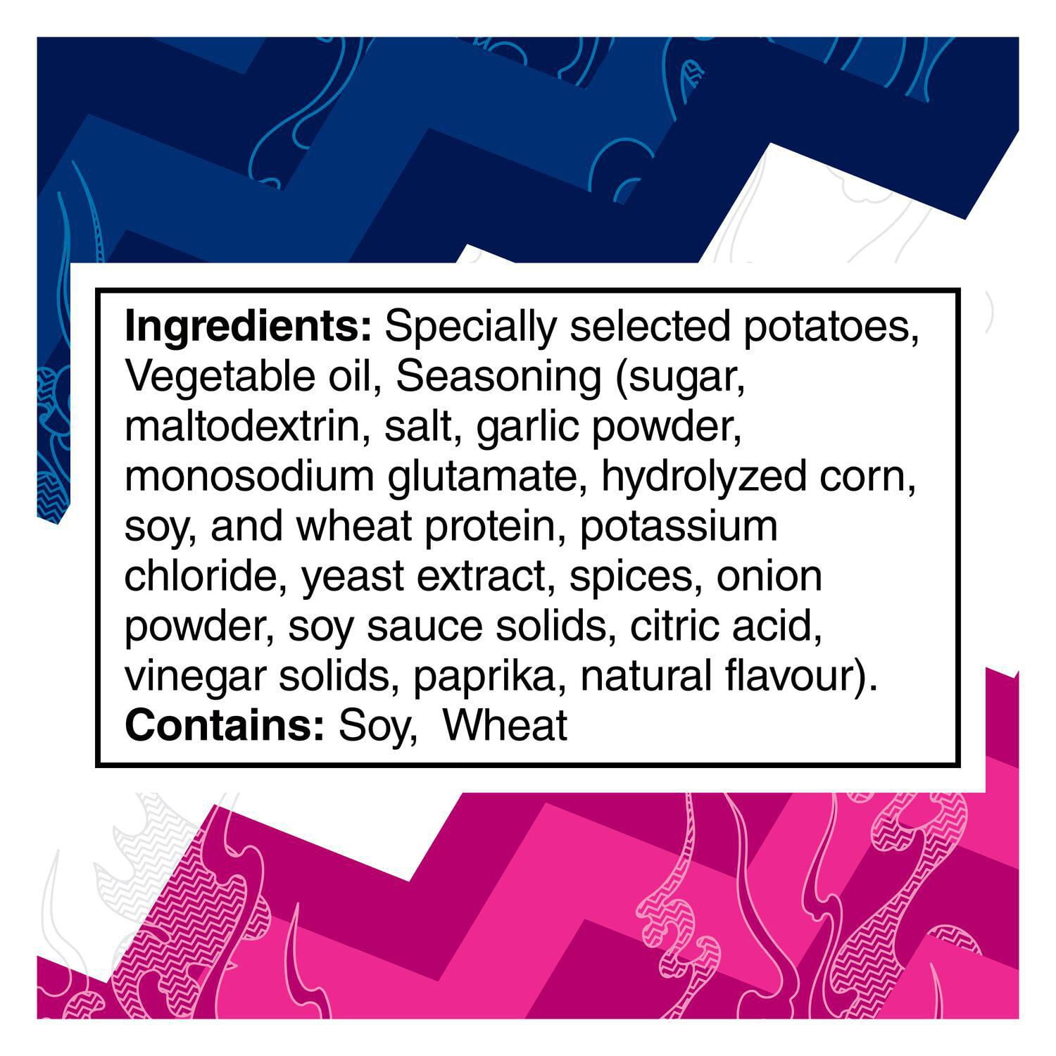 Ruffles Spicy Garlic Flavoured Potato Chips, 58 g.