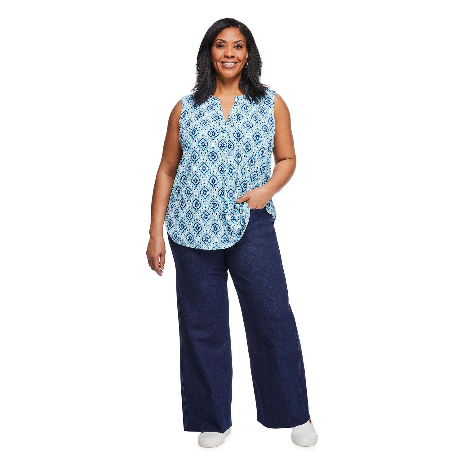 Iyla Women's Plus Crinkle Top