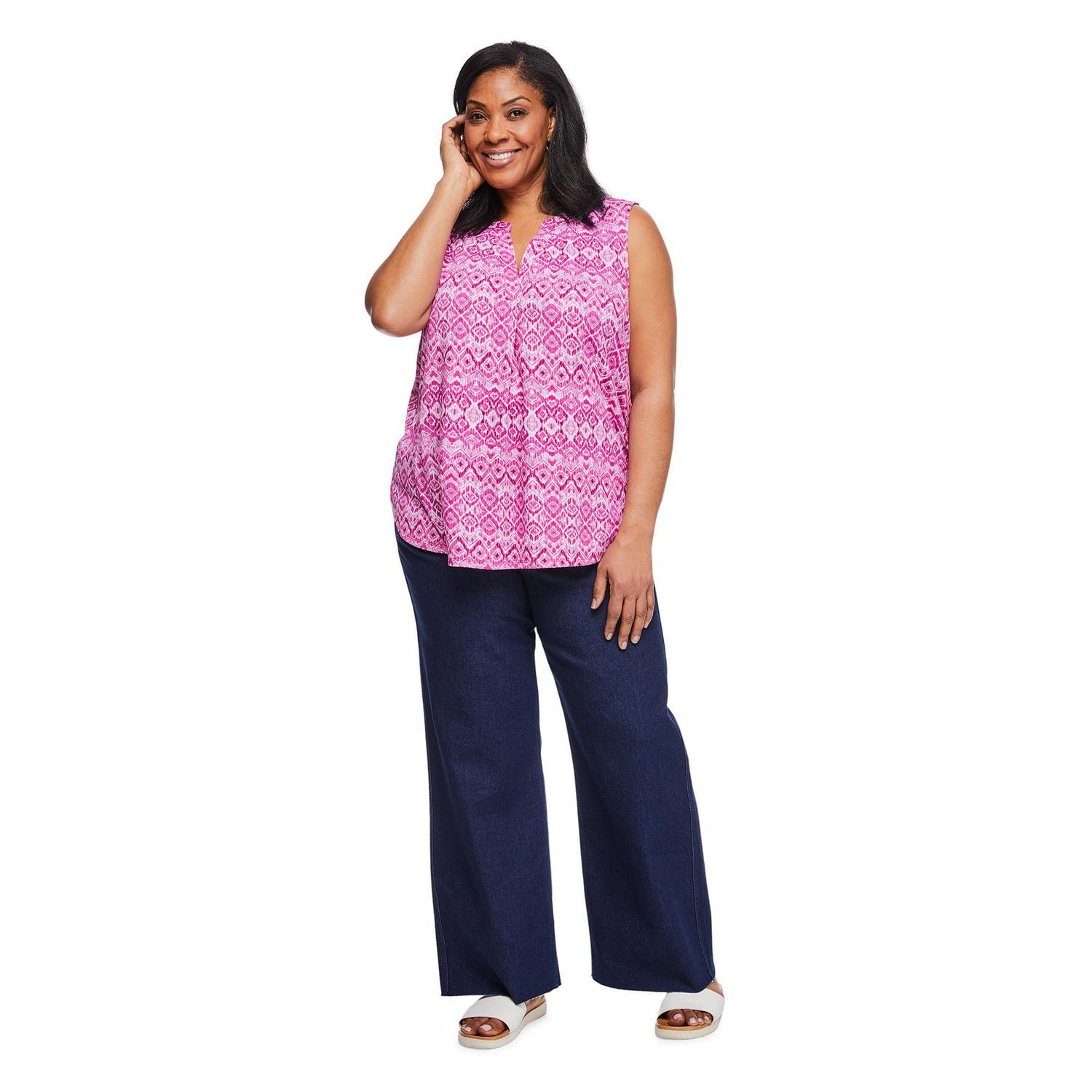 Iyla Women's Plus Crinkle Top