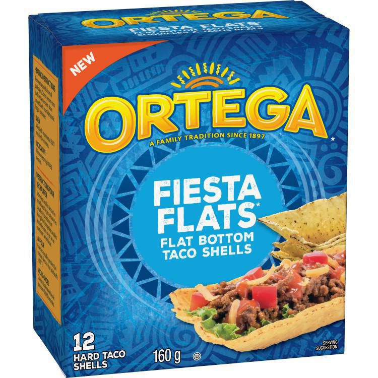 Ortega Fiesta Flats Flat Bottom Tacos Shells Walmart Canada