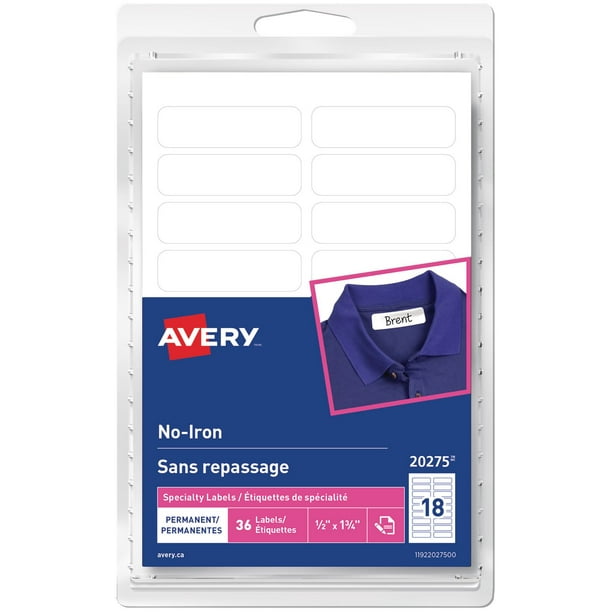 AVERY - Pack promo étiquettes vêtements autocollantes - 2 sachets