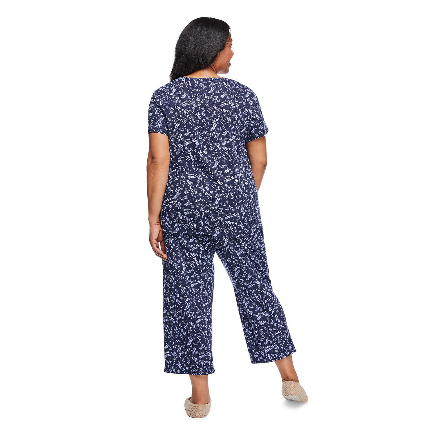 Iyla Women's Plus Cotton Capri 2-Piece Set, Sizes XS-XXL