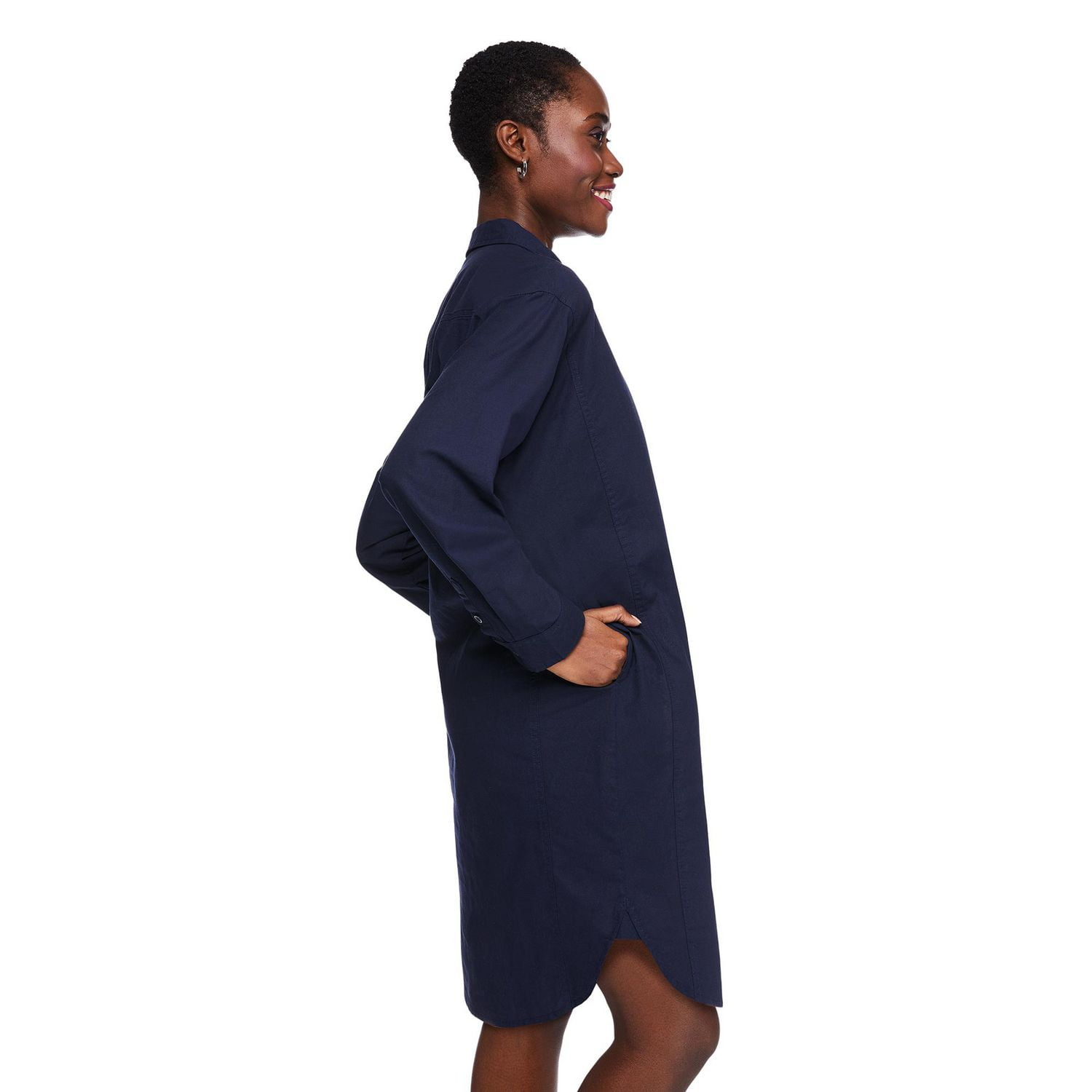 George Women's Button-Front Shirt Dress, Sizes XS-XXL