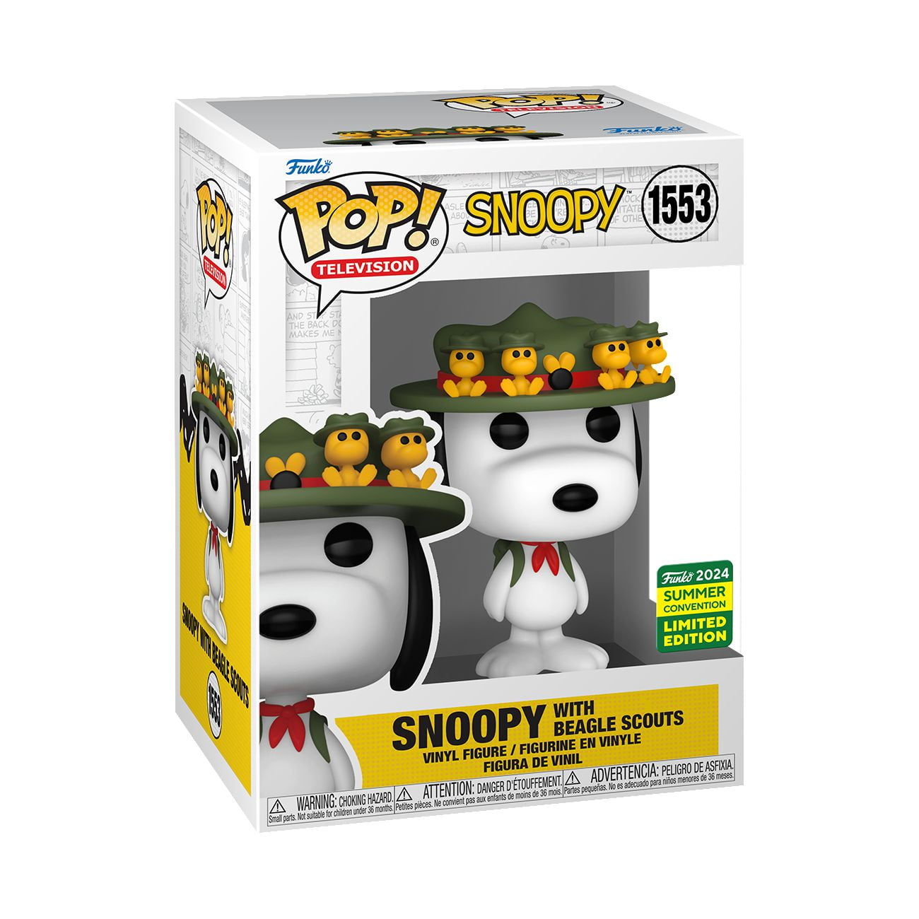 Funko Pop Peanuts Snoopy with the Beagle Scouts San Diego Comic Con Exclusive Walmart