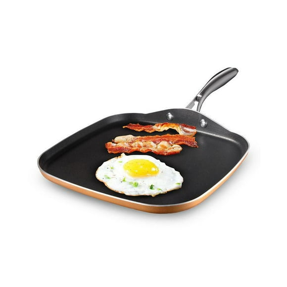 Poêle à Griller en Aluminium Antiadhésive à Texture Moulée 10,5 po Gotham Steel, Légère et Compatible avec le Lave-Vaisselle