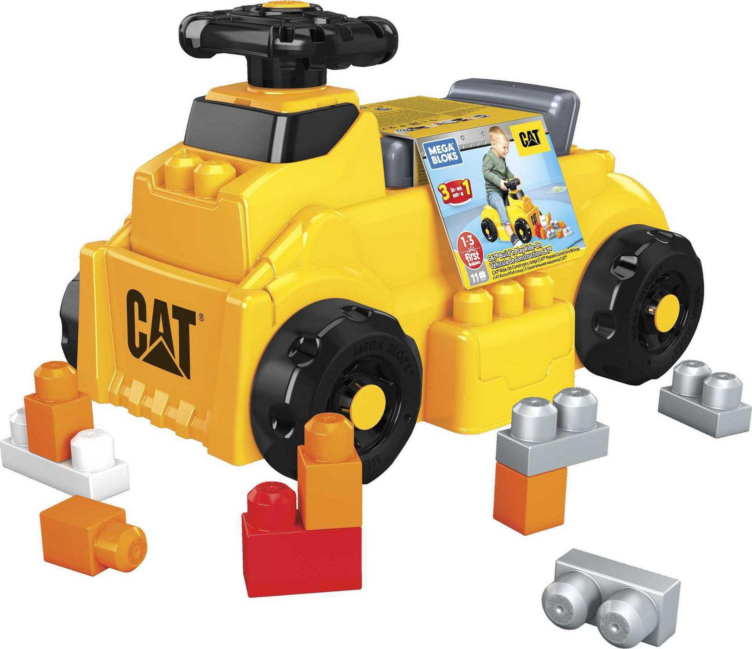 Mega bloks caterpillar shop table construction site