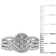 Ensemble nuptial avec diamants de 0,14 ct poids total en argent sterling de Miabella – image 3 sur 5