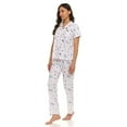 thumbnail image 2 of Paris Dreams Ladies Ribbed Notch Collar Pajama 2-Piece Pants Set, Sizes S-XL – Online Exclusive, 2 of 4